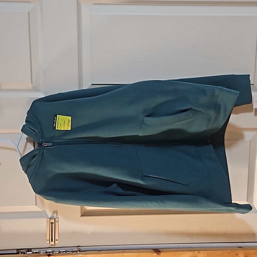 TEK GEAR ULTRASOFT FLEECE FULL ZIP HOODIE: GREEN: NEW WITH TAGS: SIZE L